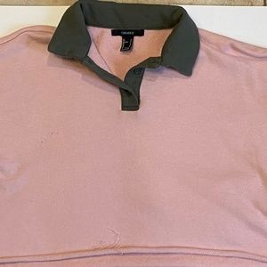 Forever 21- Cropped Collared Sweatshirt
